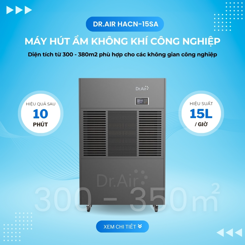 Máy hút ẩm công nghiệp Dr.Air HACN-15SA Máy hút ẩm công nghiệp Dr.Air HACN-15SA