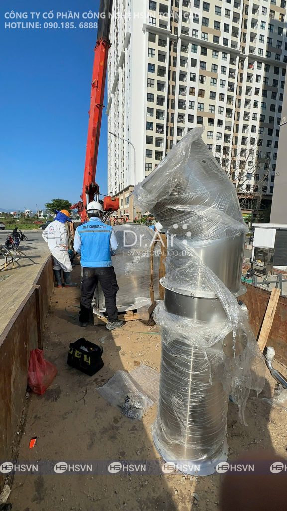 Tháp phun lốc xoáy xử lý khí thải