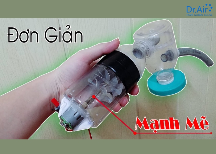 Cách 3: Tự chế máy hút ẩm mini bằng quạt và hạt hút ẩm (Bán tự động)