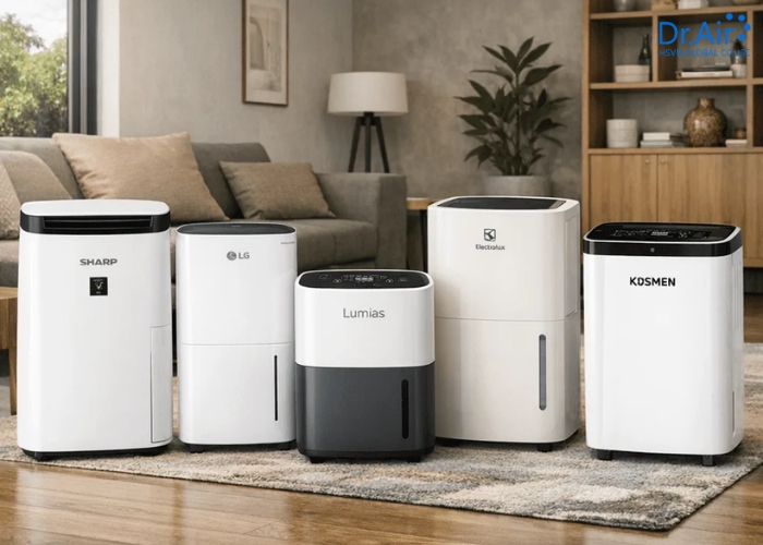 Top 5 máy hút ẩm tốt nhất cho nhà phố ẩm thấp năm 2026