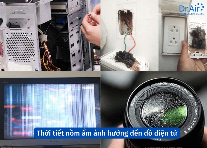 Các thiết bị dễ bị “tổn thương” nhất bởi độ ẩm cao