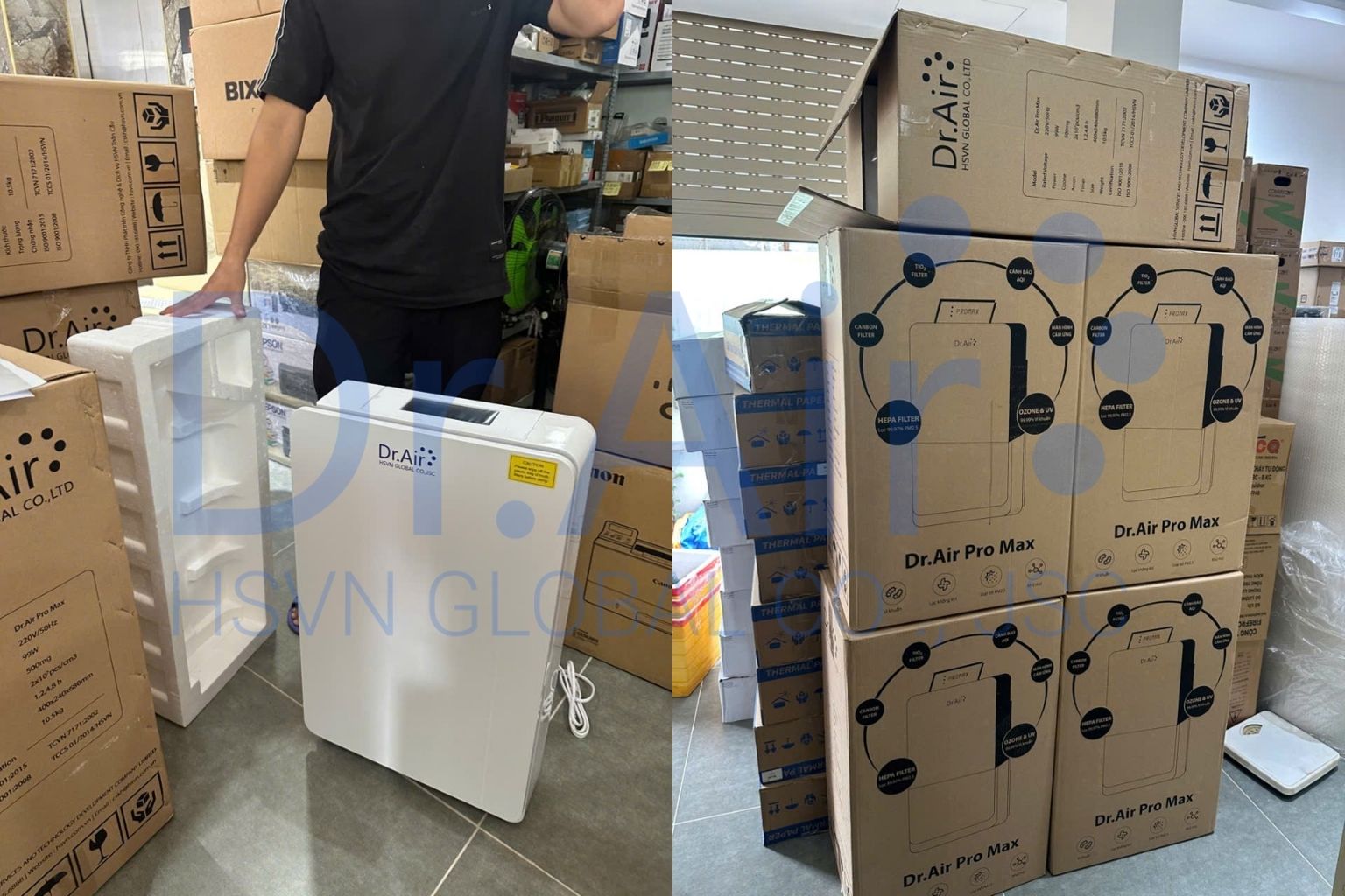 Dr.Air bàn giao 5 máy lọc không khí khử mùi diệt khuẩn Pro Max phục vụ nhu cầu thương mại tại TP.HCM