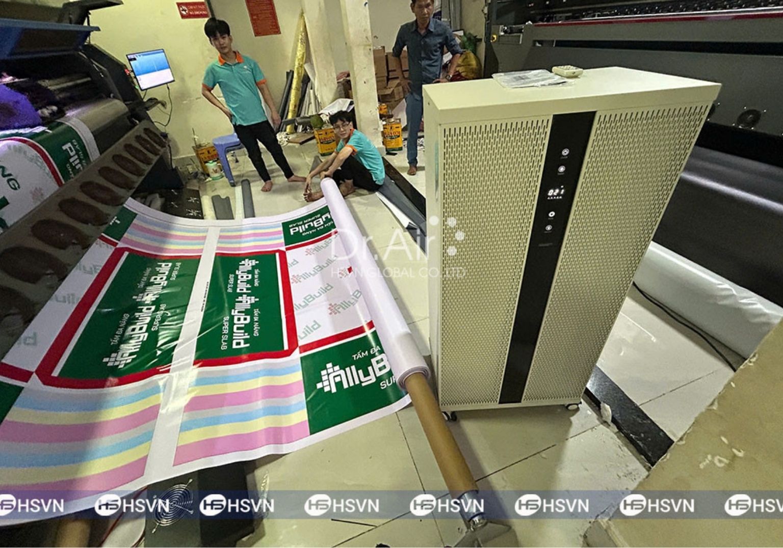 Thực tế triển khai máy lọc không khí cho xưởng in
