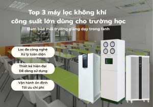 Top 3 máy lọc không khí công suất lớn dùng cho trường học được nhiều đơn vị giáo dục tin dùng