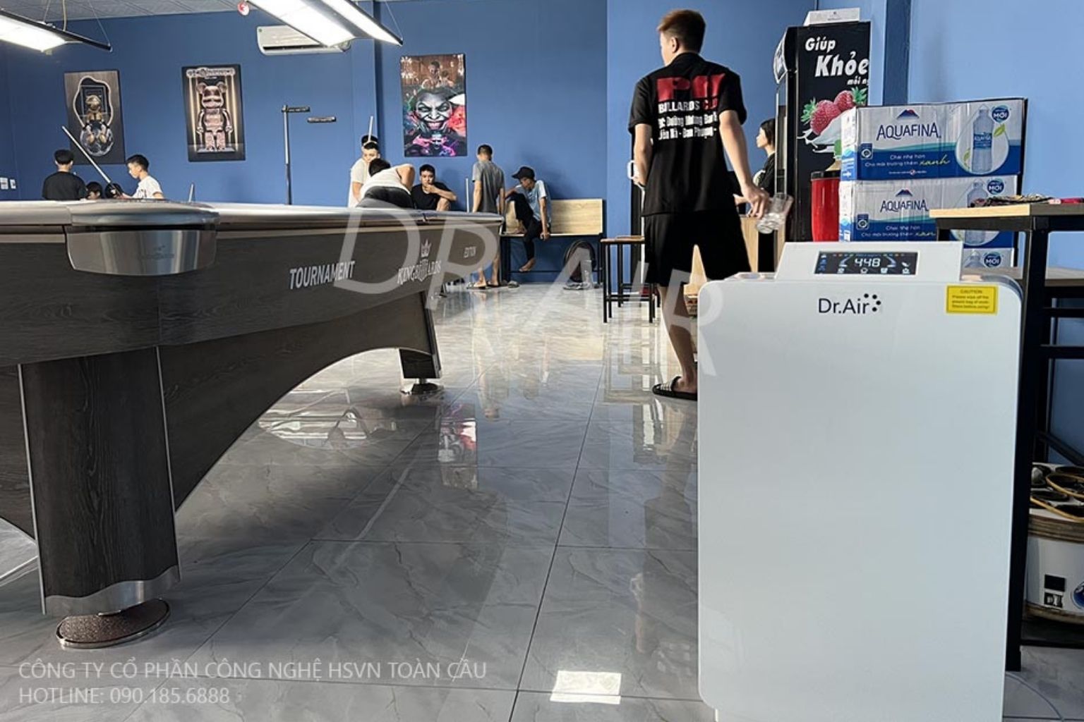 Những vị trí nên bố trí máy lọc trong quán Bi-a