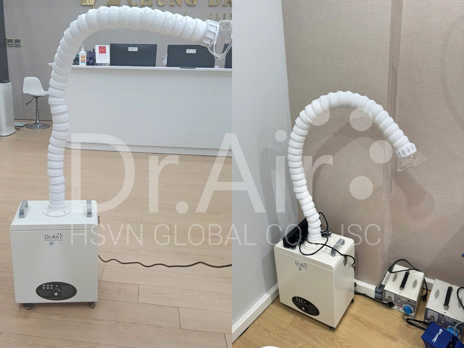 Dr.Air KL101 hỗ trợ hút mùi khói laser spa cho phòng khám da liễu The Chung Dam Clinic