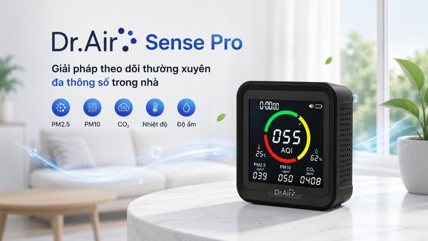 Dr.Air Sense Pro – Giải pháp theo dõi thường xuyên đa thông số trong nhà