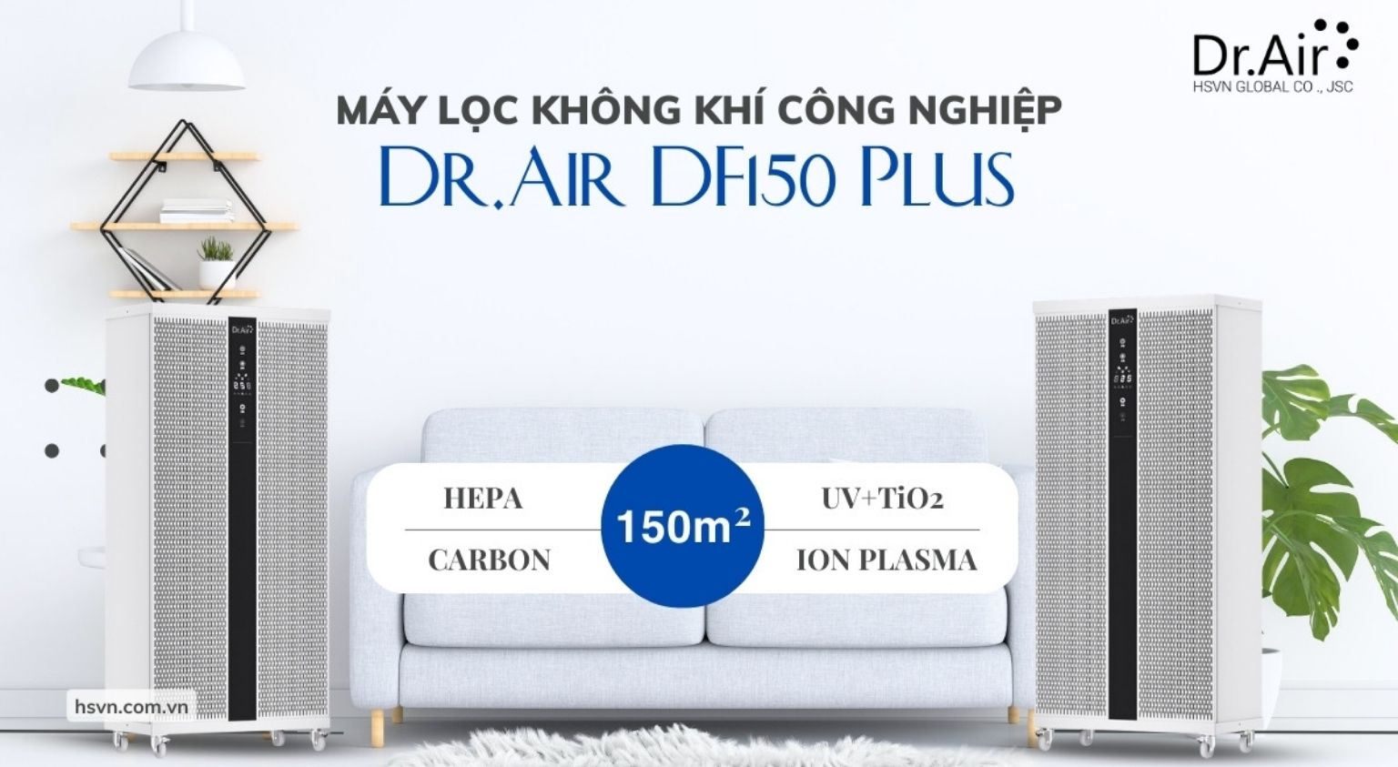 Máy lọc không khí khử mùi cho quán karaoke Dr.Air DF-150Plus