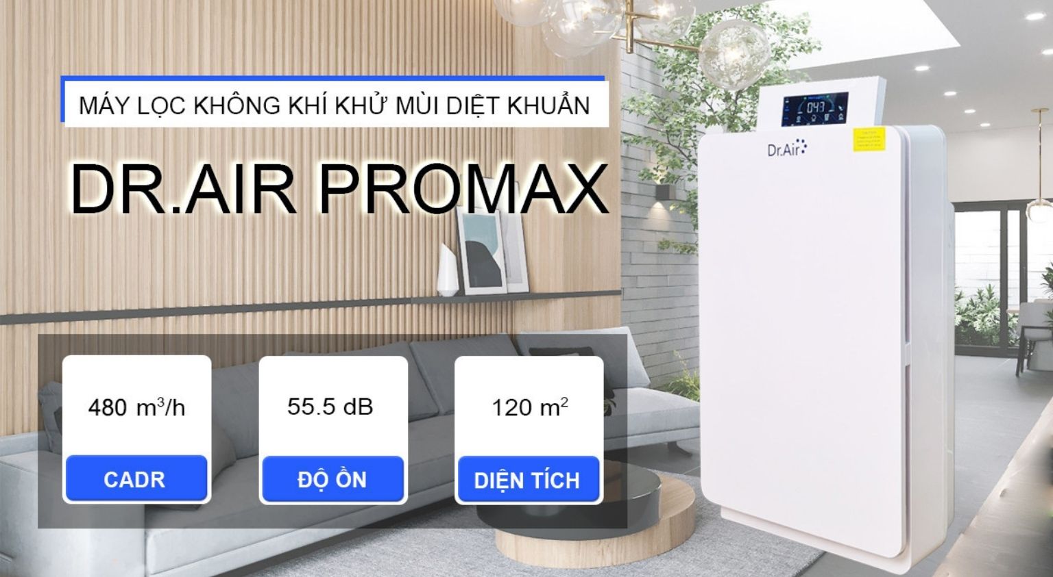 Máy lọc không khí khử mùi cho quán karaoke Dr.Air Pro Max