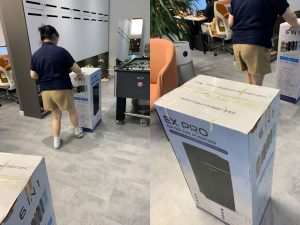 Khách hàng tại tầng 3 MAC Plaza tăng cường xử lý khói thuốc với 2 máy lọc không khí lọc khói thuốc Dr.Air EX Pro