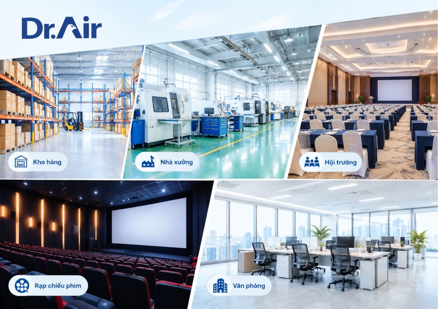 Ứng dụng của máy hút ẩm không khí Dr.Air HA-138L