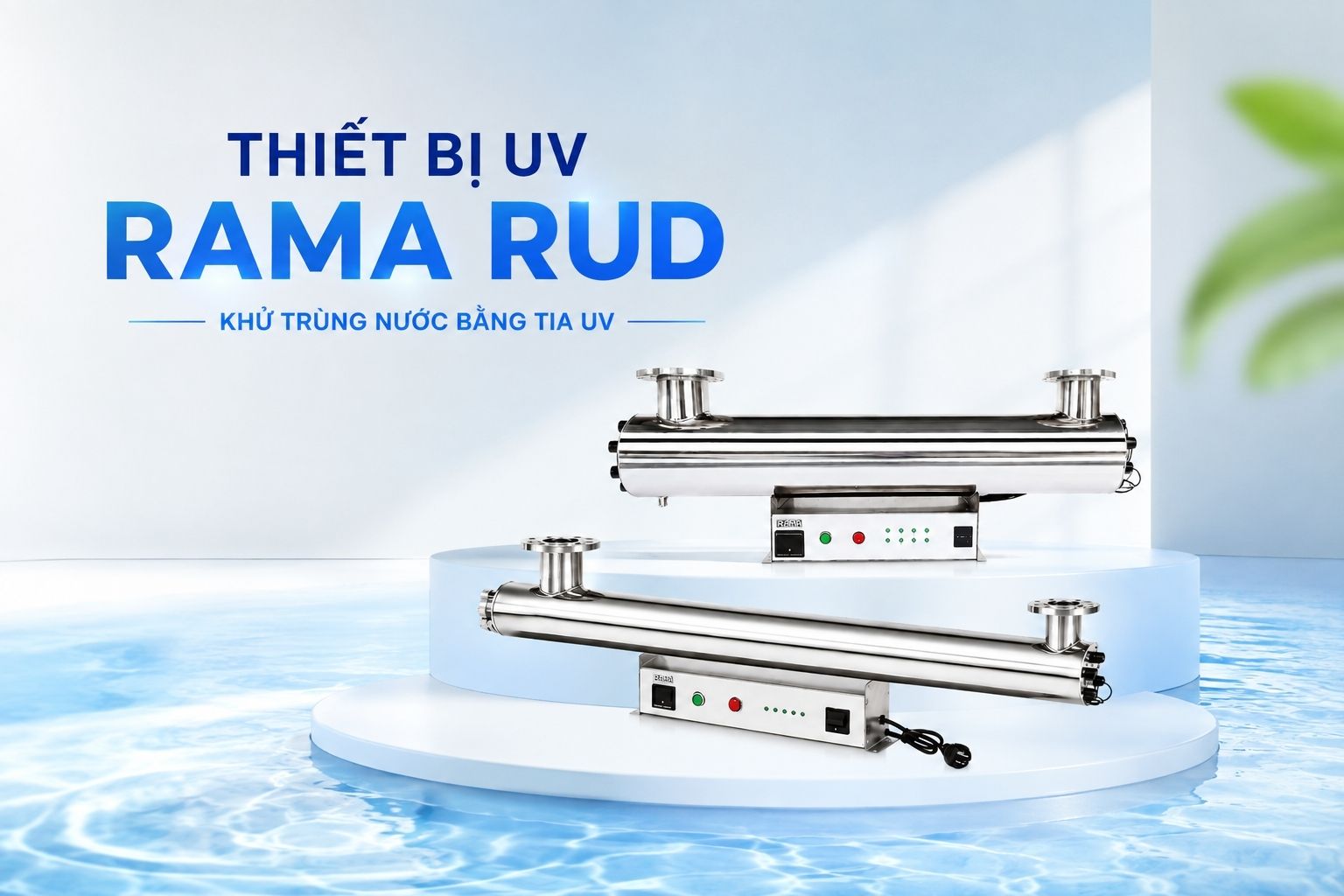 Thiết bị UV khử khuẩn nước hồ bơi Rama RUD-7B80W